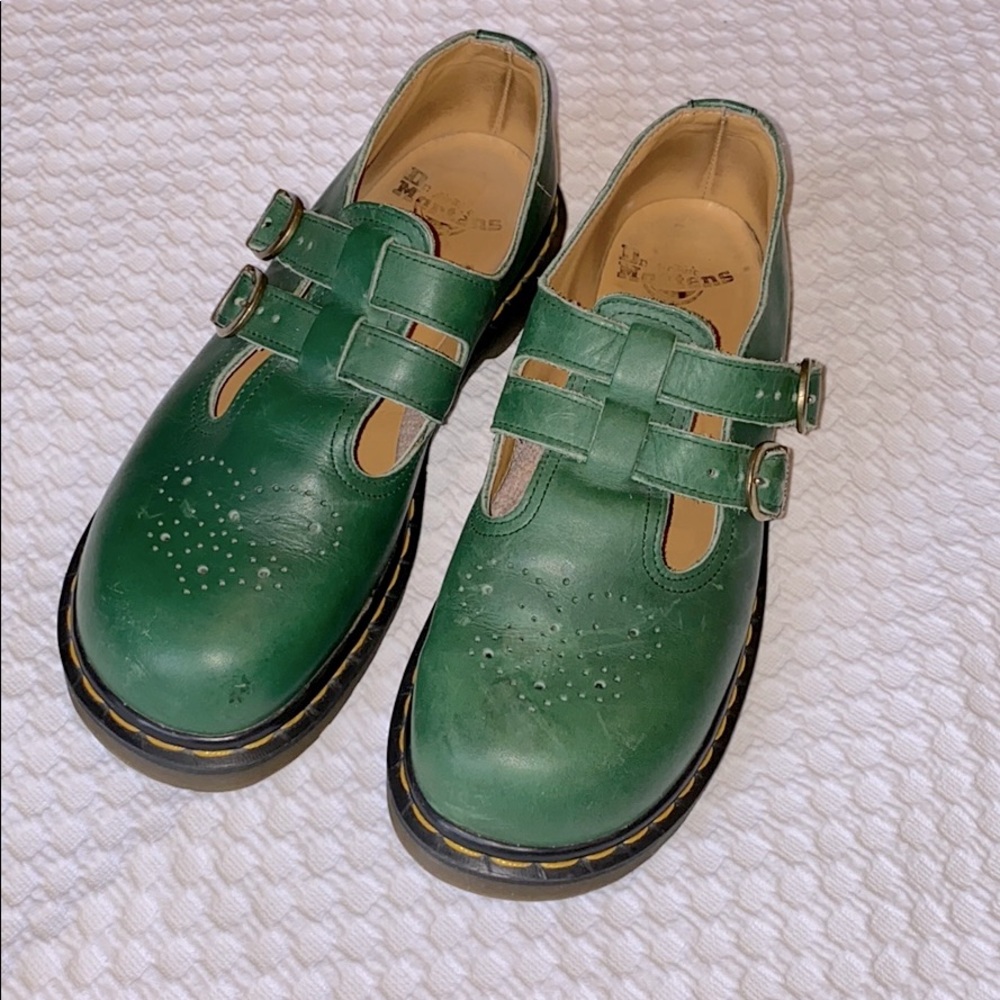 Jade Green Dr Martens Mary Janes Womens UK 7 US 9